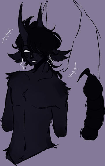 Sketched halfbody with added color. Would cost $40.